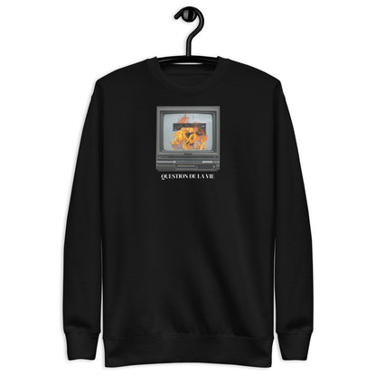 "MOM... THE TV'S ON FIRE.." GRAPHIC CREWNECK